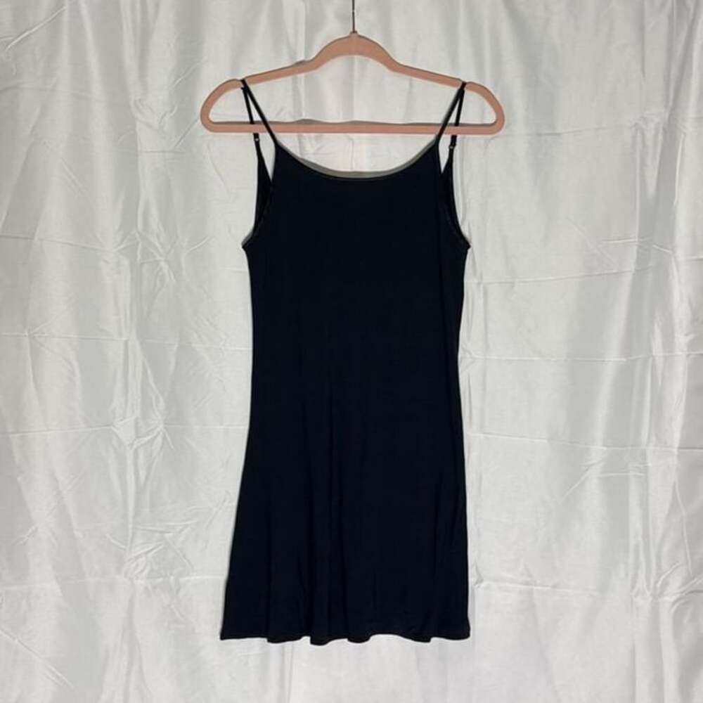 Victoria's Secret Black Modal Rib Midi Slip Dress